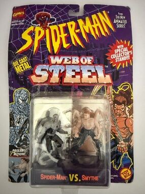 Spider-Man Web of Steel Spider-Man vs Smythe Die Cast Figures Toy Biz 1994